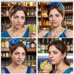 Generated image of the person drinking a cocktail