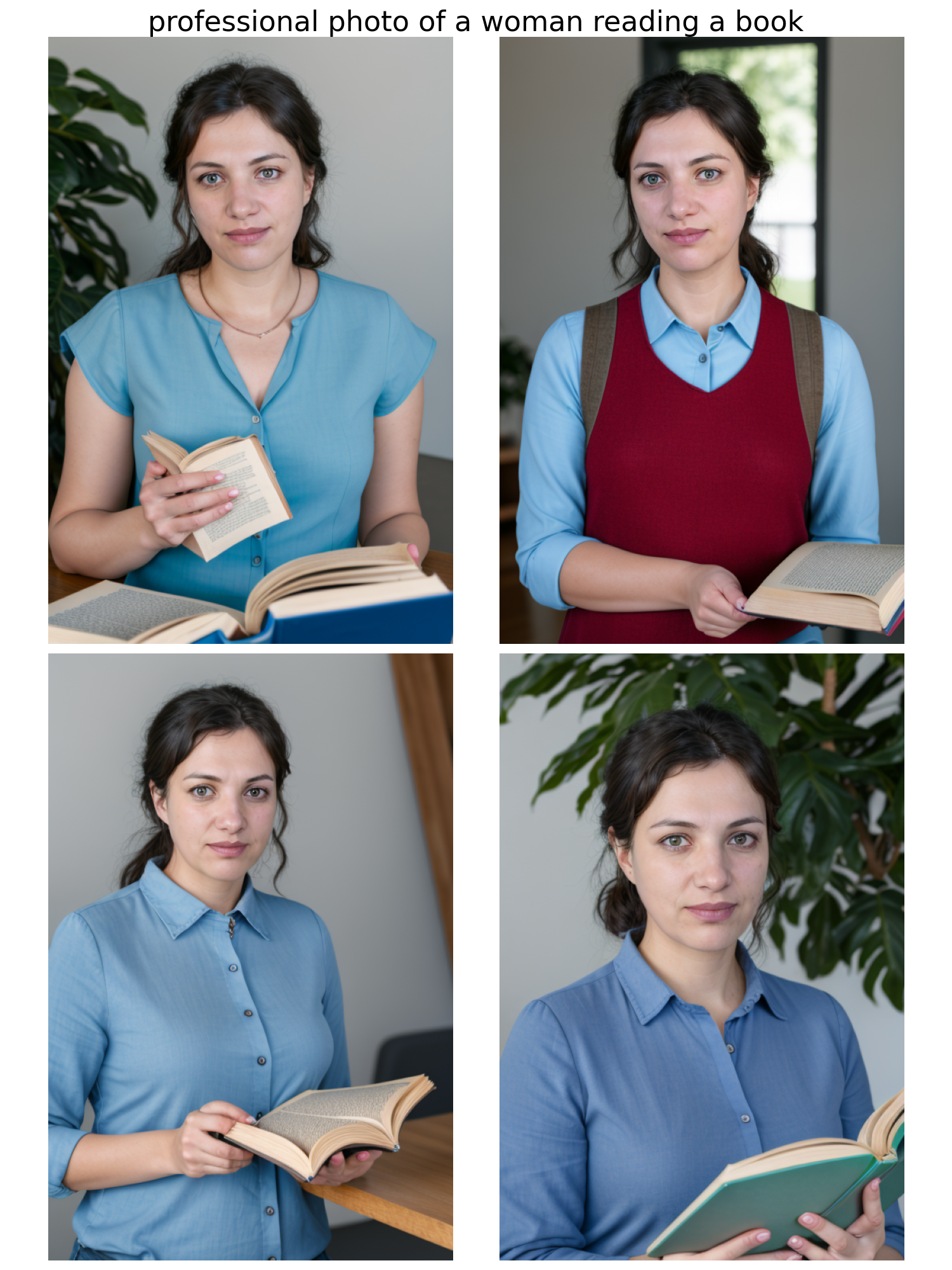 Generated image of the person reading a book