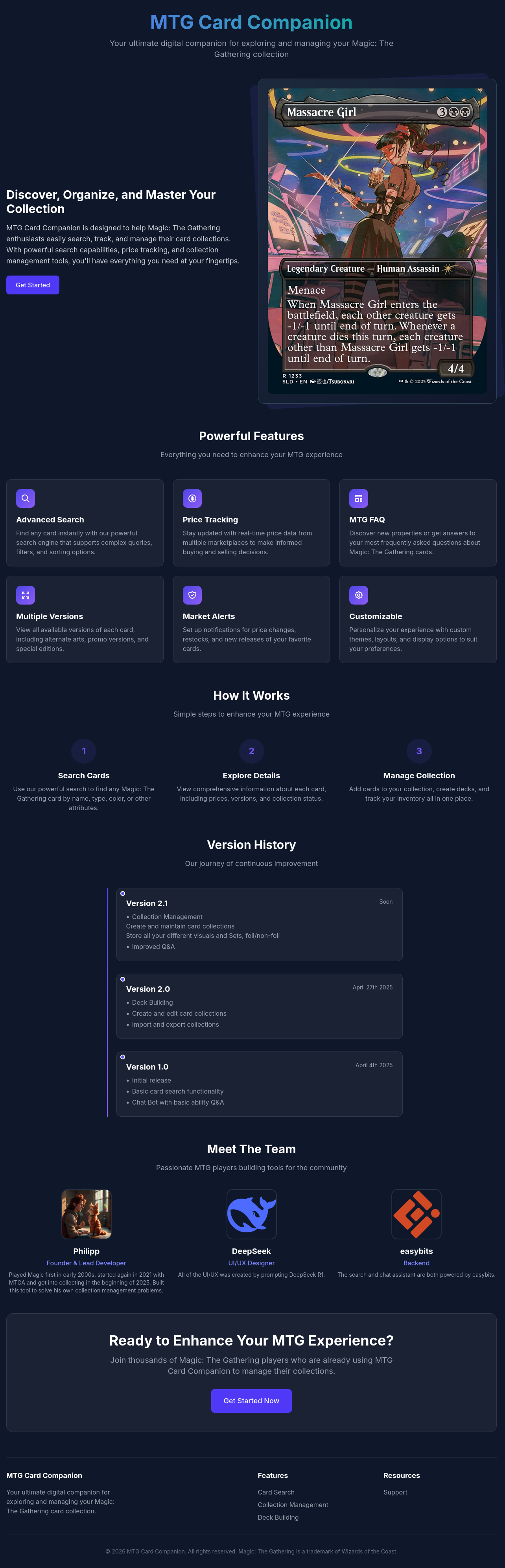 Companion App Landing Page